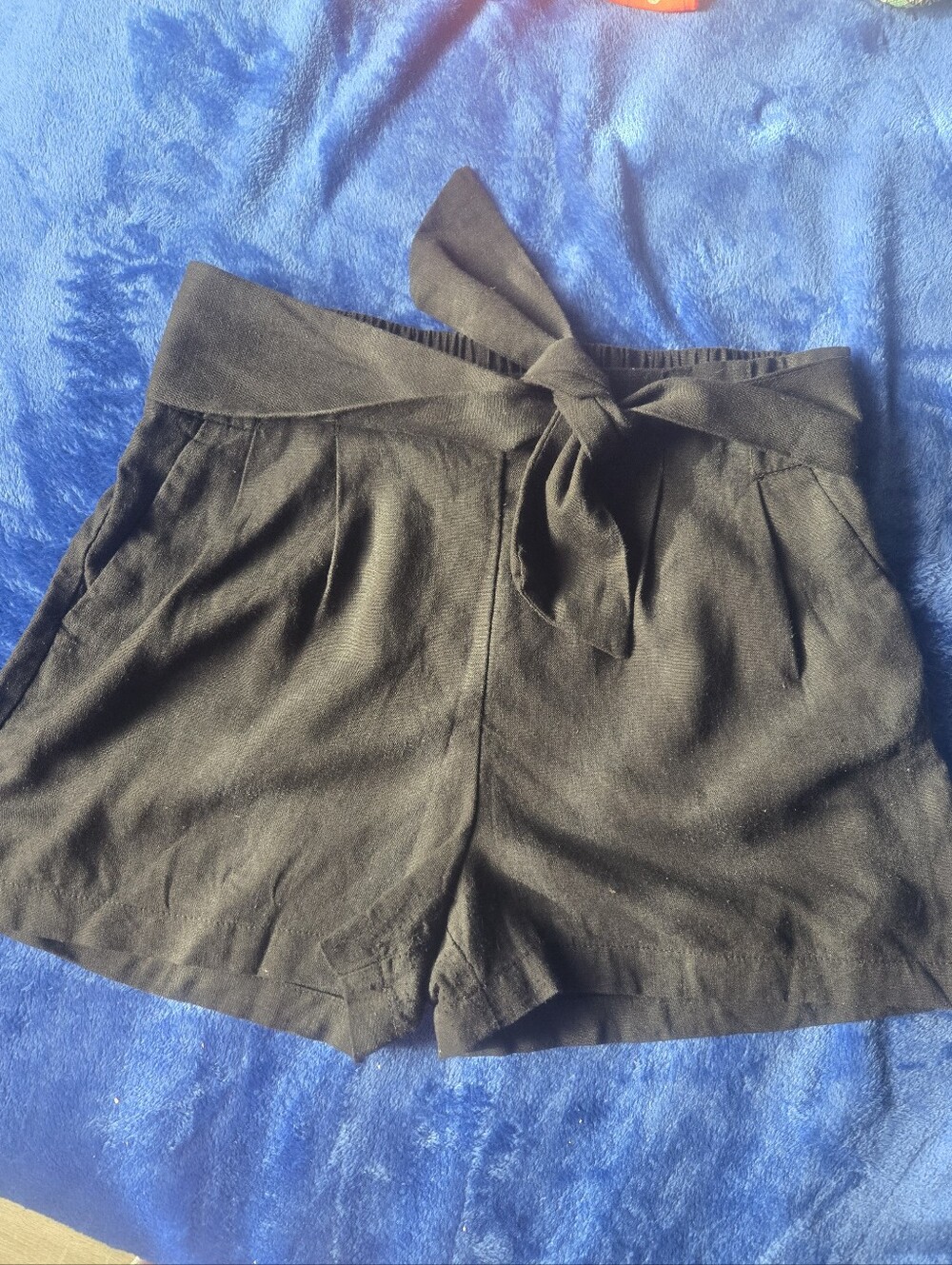 Dynamite Linen-Blend High-Waist Tie-Belt Shorts